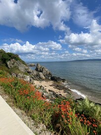 Moville shore path along Lough Foyle