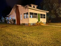 Well lit street at night