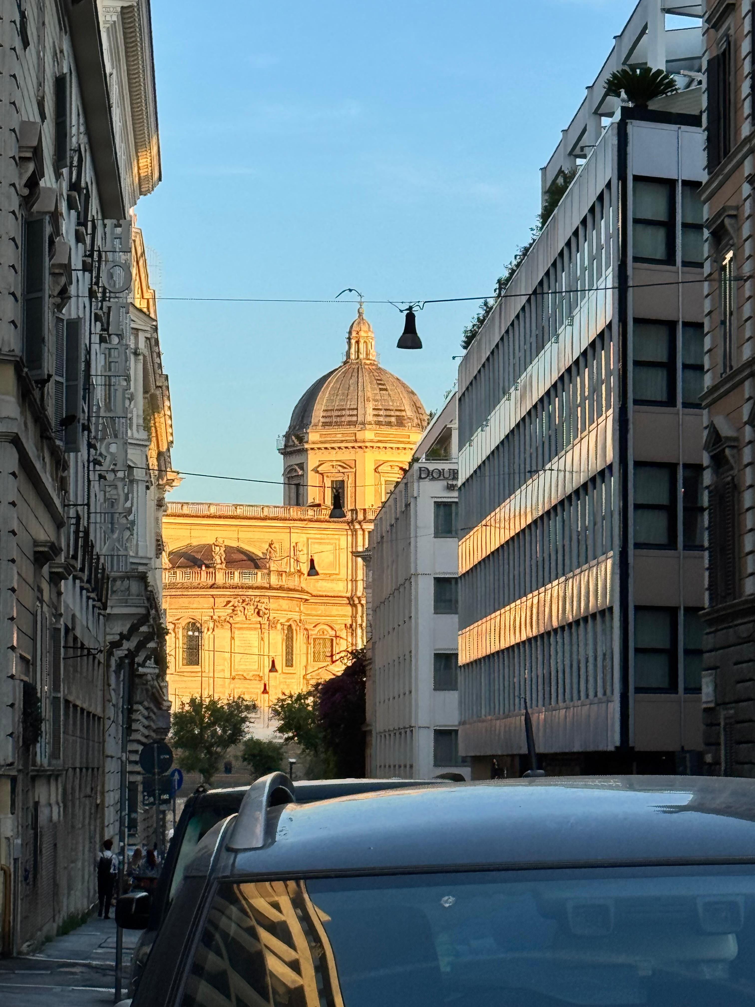 You get to see the sta Maria Maggiore Basilica from the street where the hotel is located