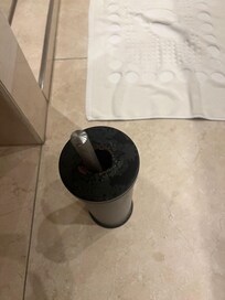 rusty loose toilet brush- hostel quality at every place!