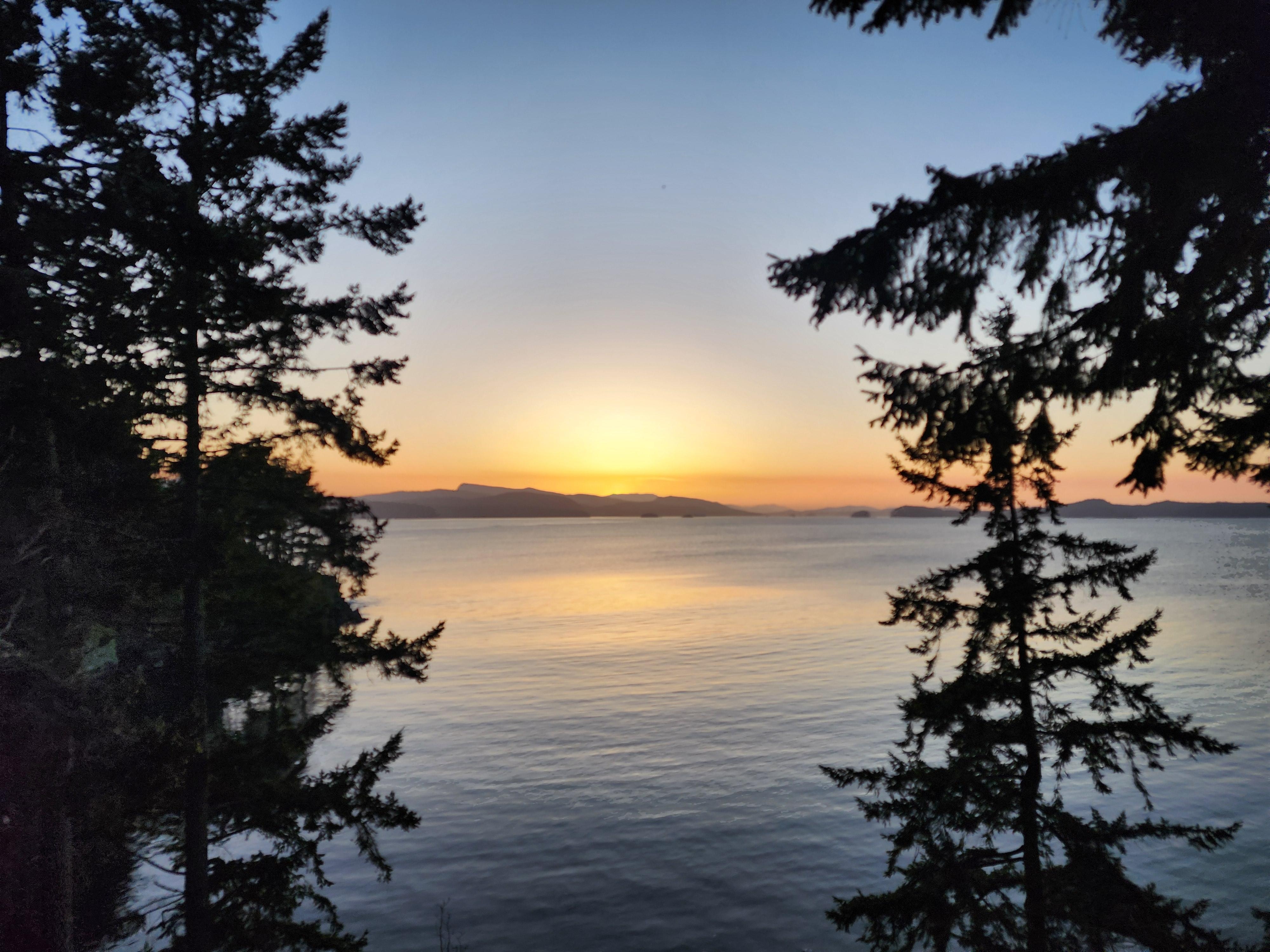 View from the deck at sunset