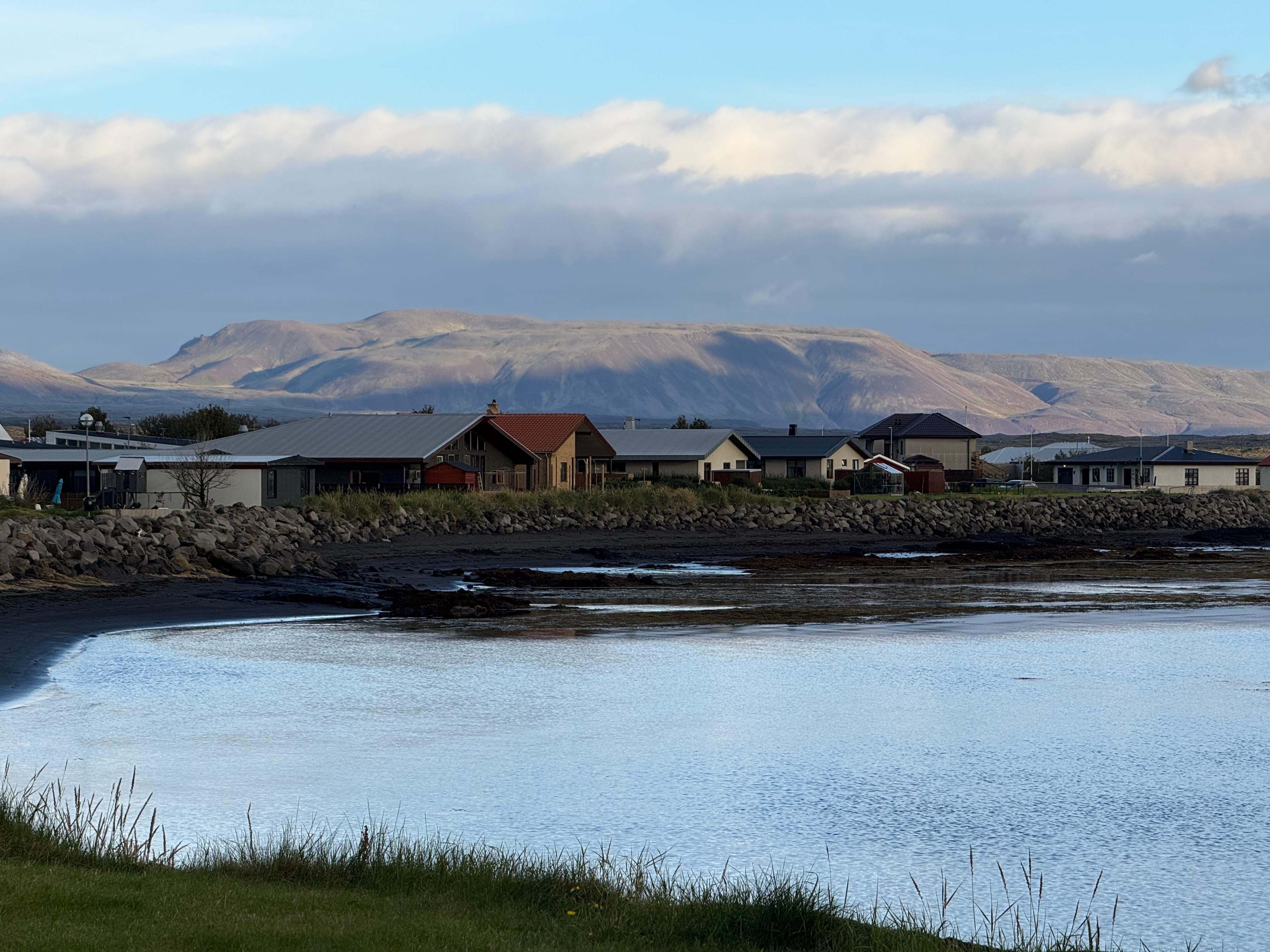 View from walkway behind house