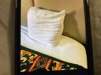 Tiny tattered old pillows
2 per bed