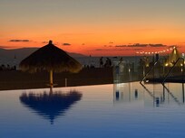 Sunset view from the pool