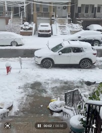 Planters blocking access to railing