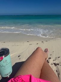 Beach chairs available for enjoying toes in the sand!