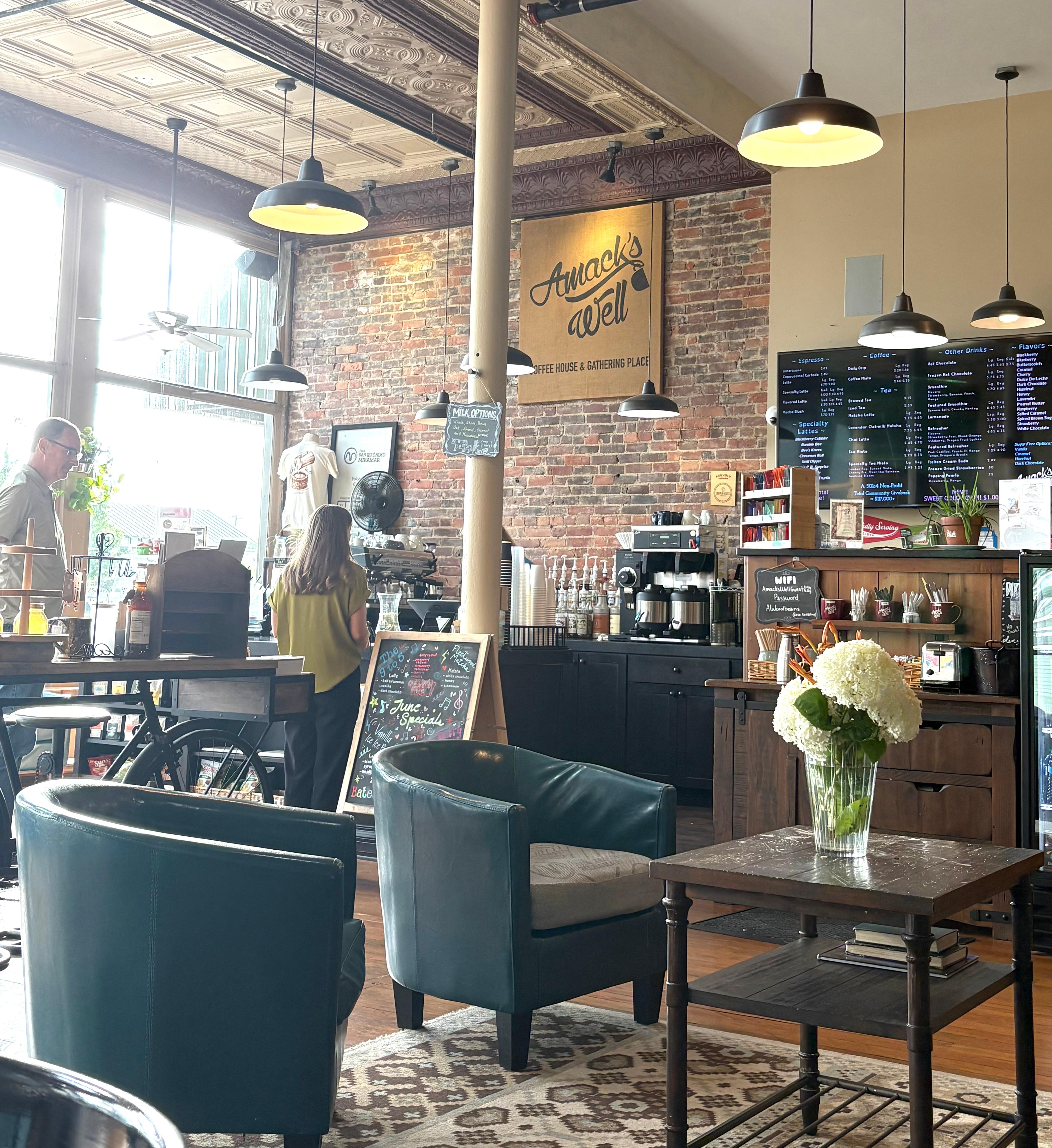 Amack's Well -- great coffee, tea and delicious goodies!