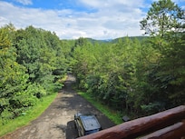 From the top deck looking down the driveway.
