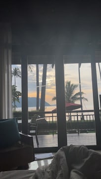 View from beach front villa