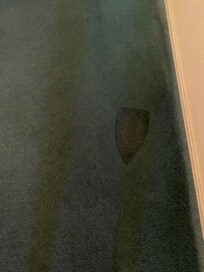 Burn mark on floor