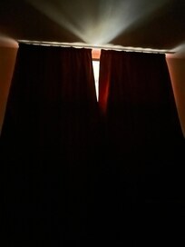 Curtains didn’t close all the way, this is the light at 10:30 pm. We used our eye masks