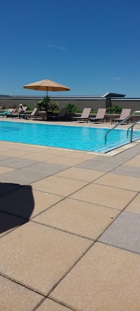 I really enjoyed myself in the pool very relaxing.