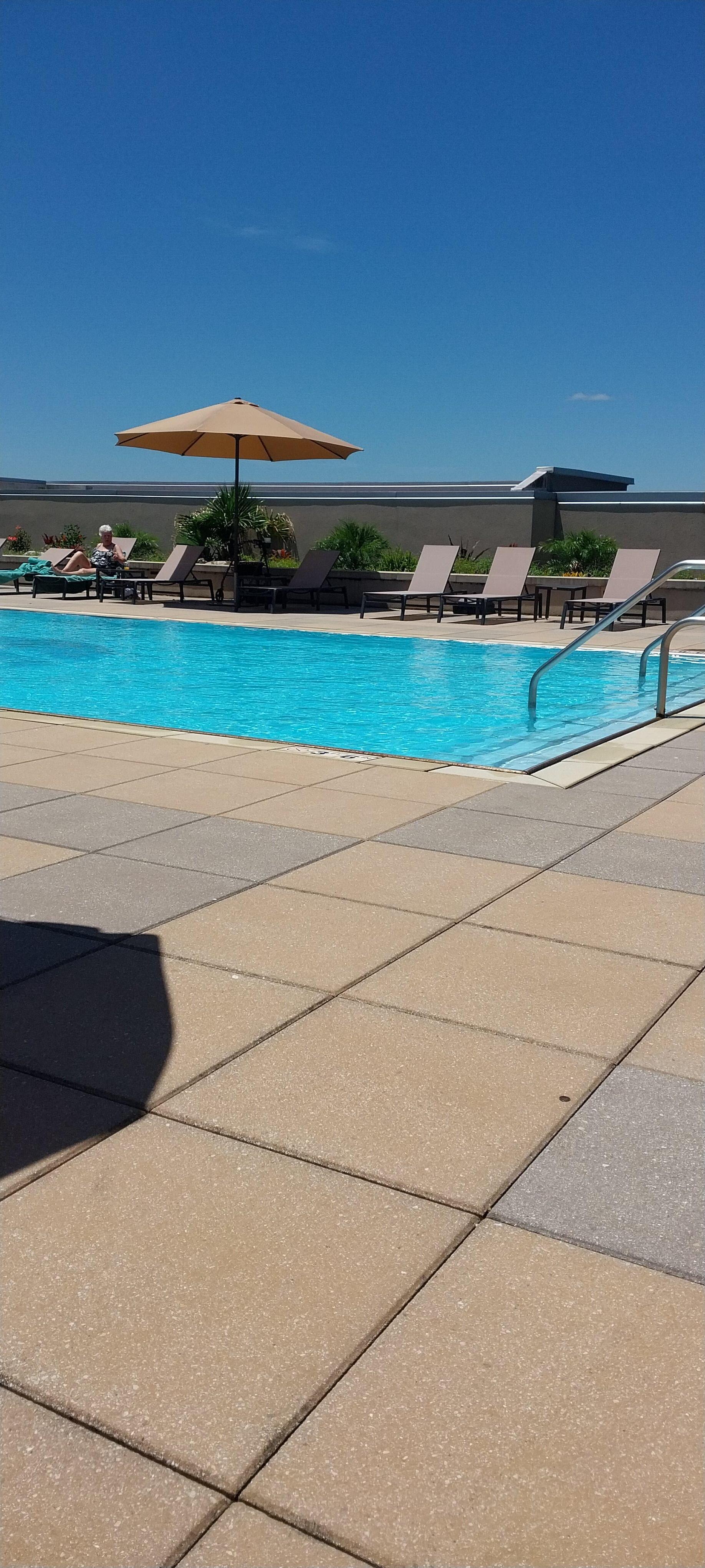I really enjoyed myself in the pool very relaxing.