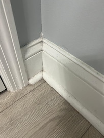 All floorboards in the condo were dusty.