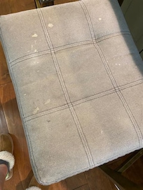 Dirty stool cushions