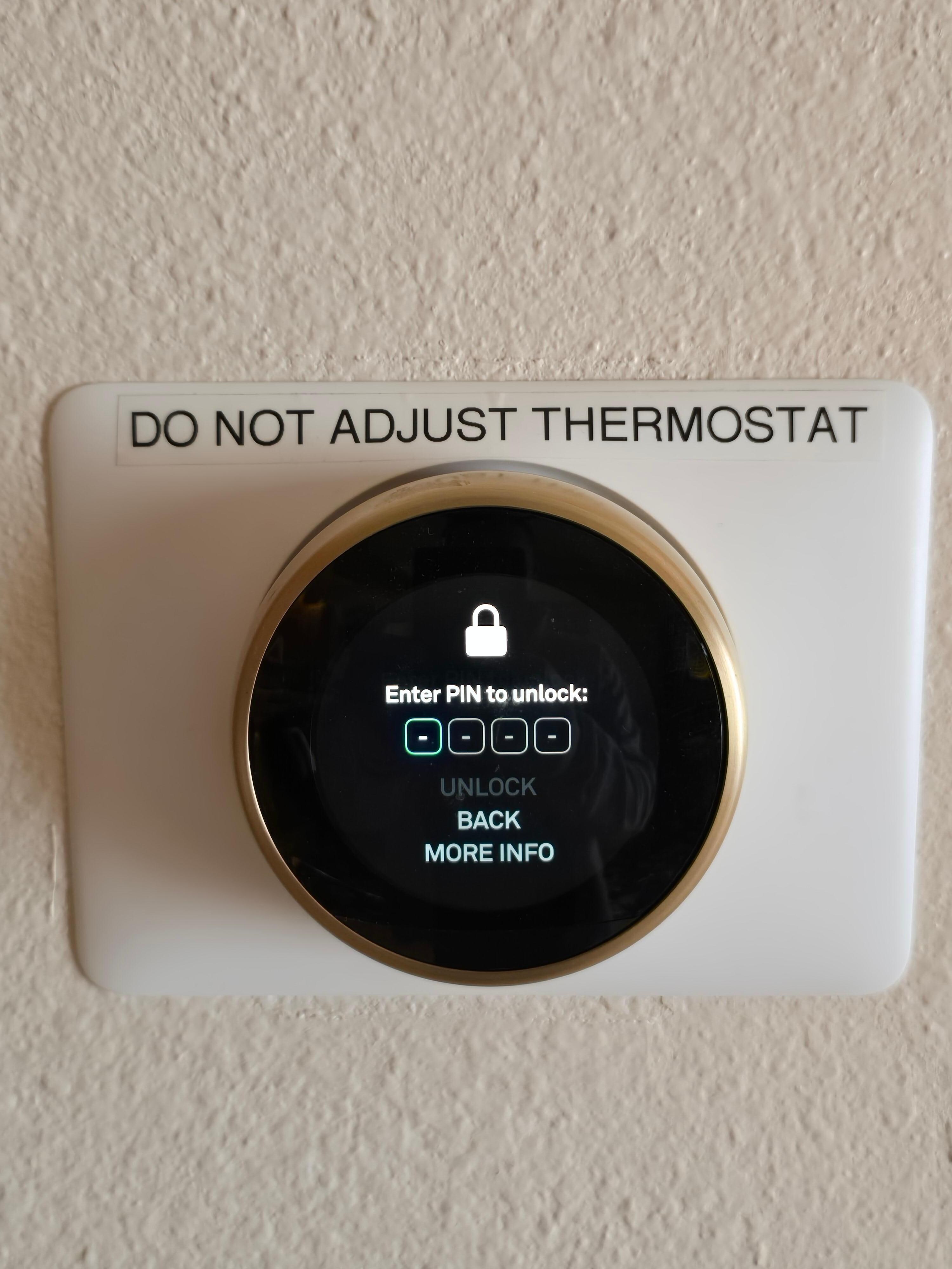 They wouldn't give us the pass code to turn the temp up even though we were super cold. 