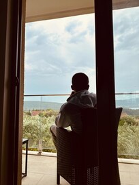 Sea view from the balcony.