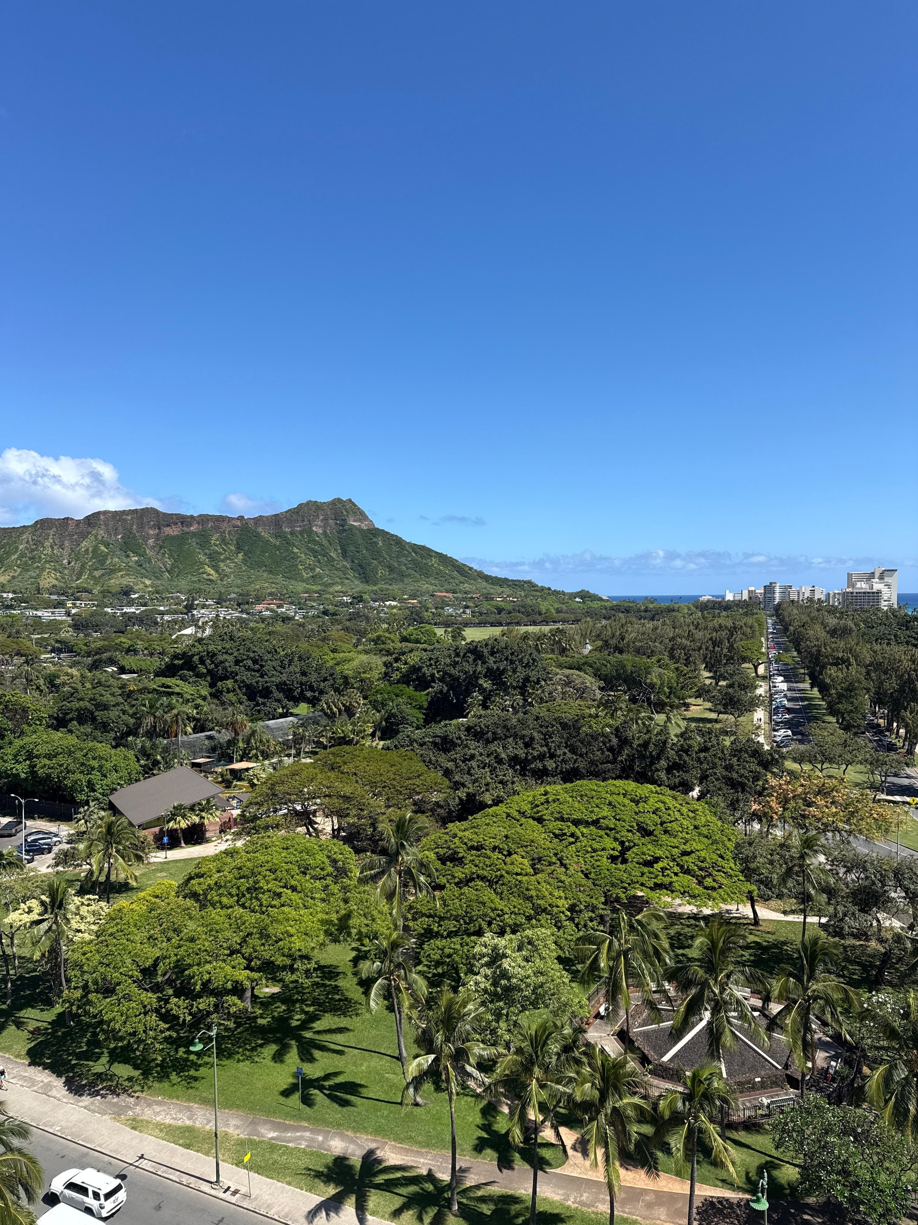 View from the balcony looking out towards Diamond Head