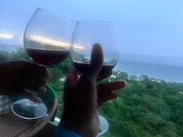 The view from our room’s balcony.