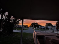 Sunset from under the carport