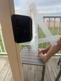 Scotch tape on the screen. Everything in the hotel is fixed this way.