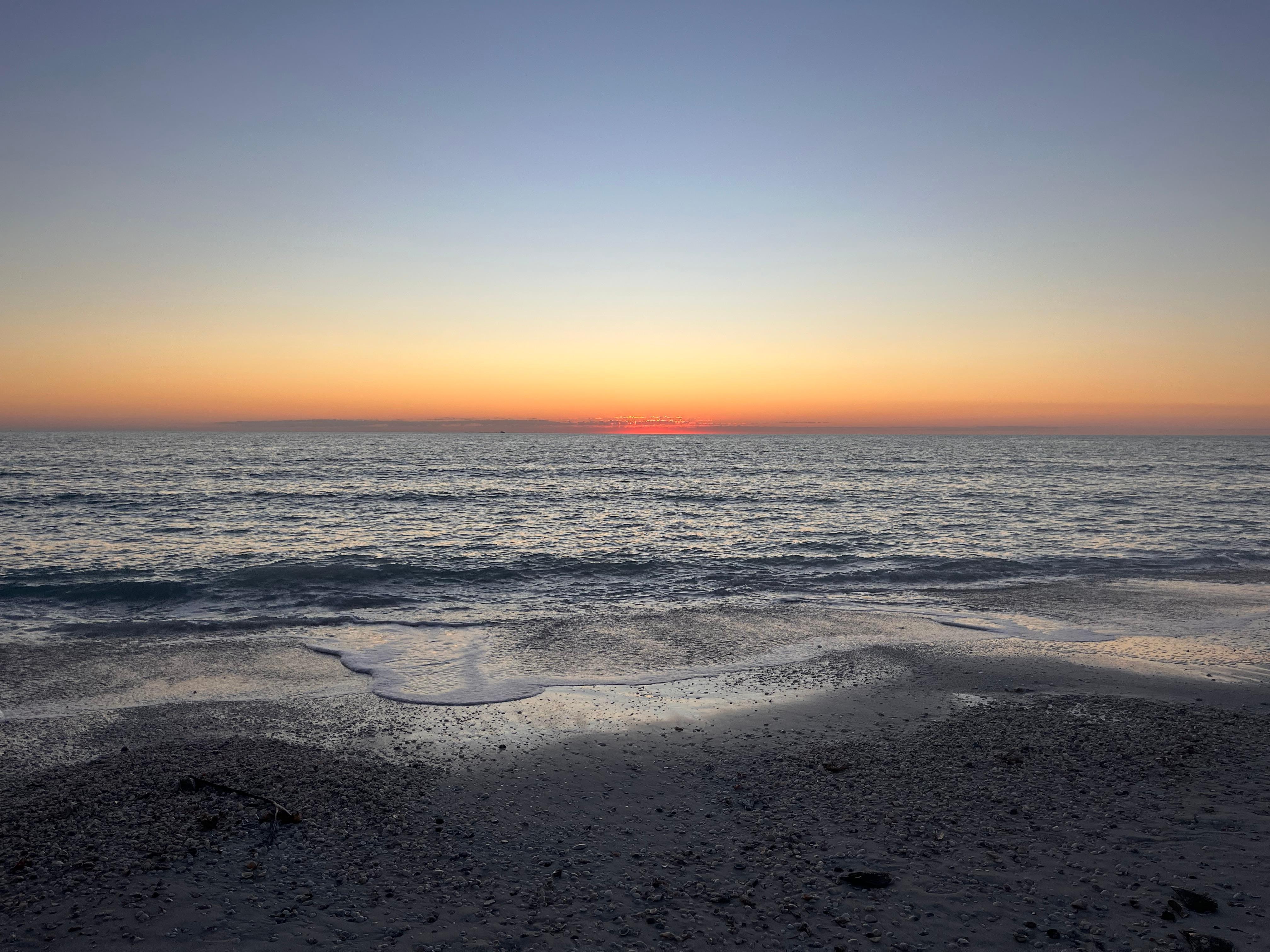 Sunset view from the beach