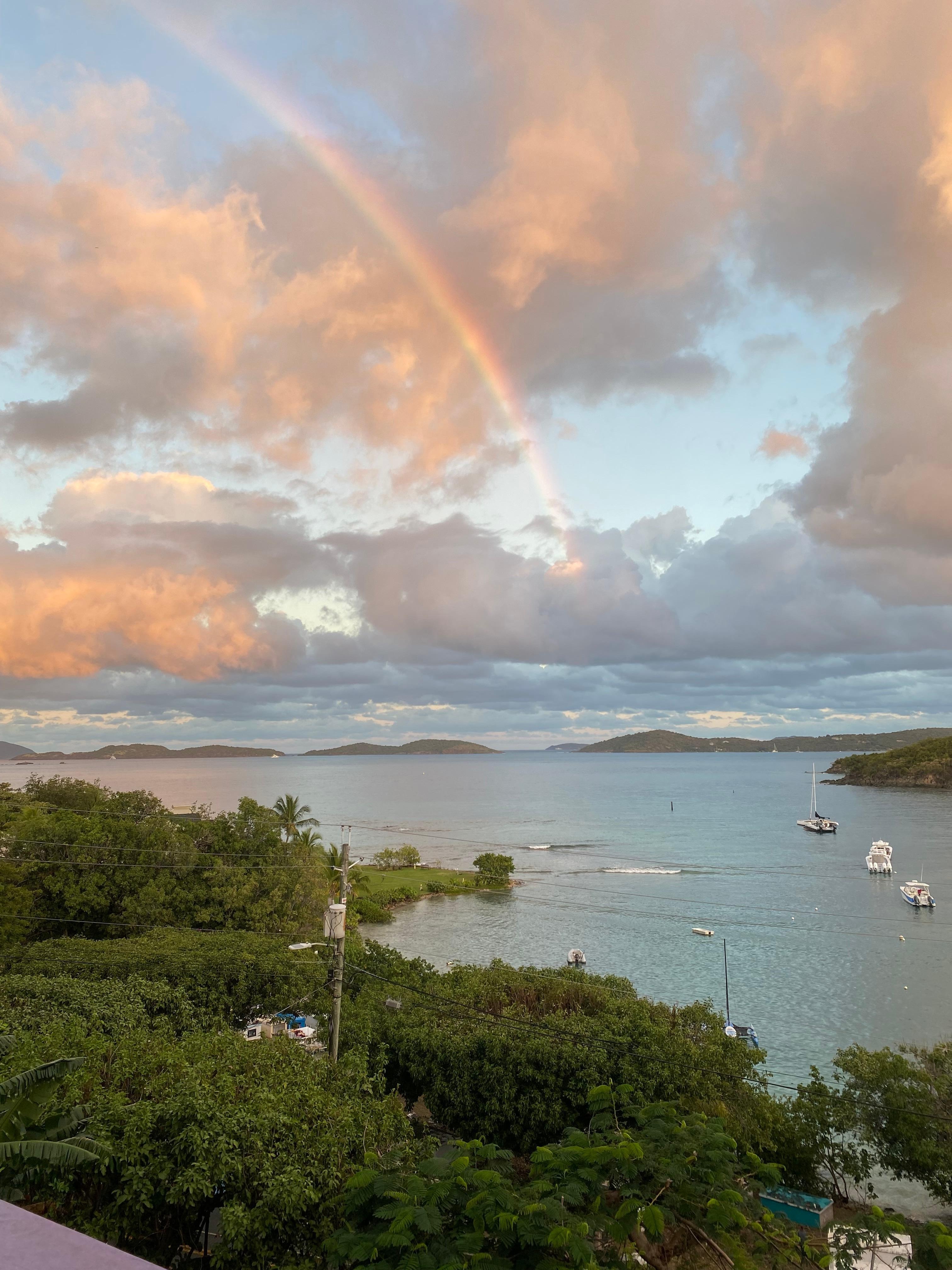 Early morning view from the balcony.