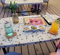 Rooftop bar at night was such a grown vibe