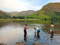 Swimming in Brotherswater.