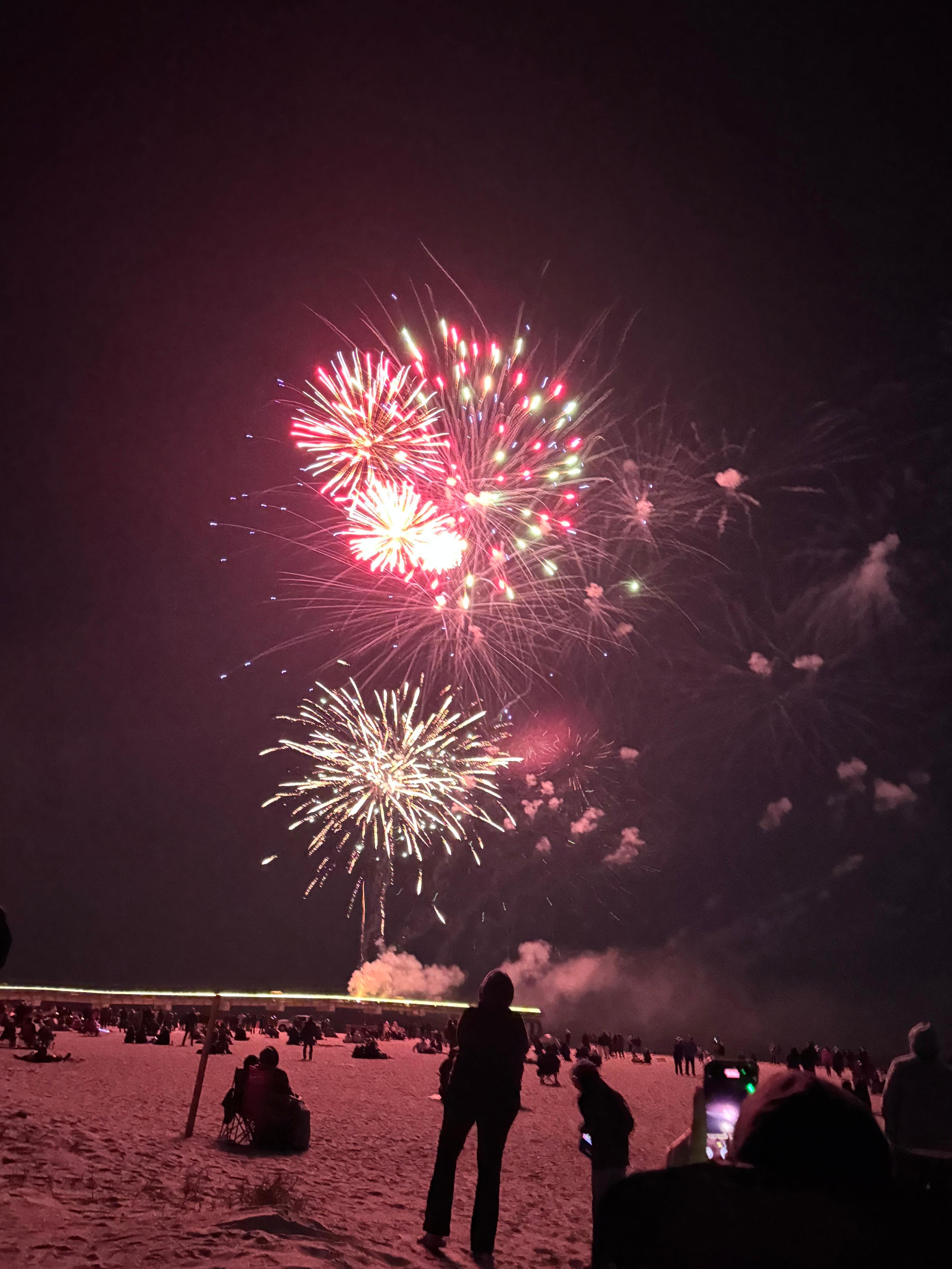 Fireworks on the beach 