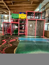 Play area with ping pong table