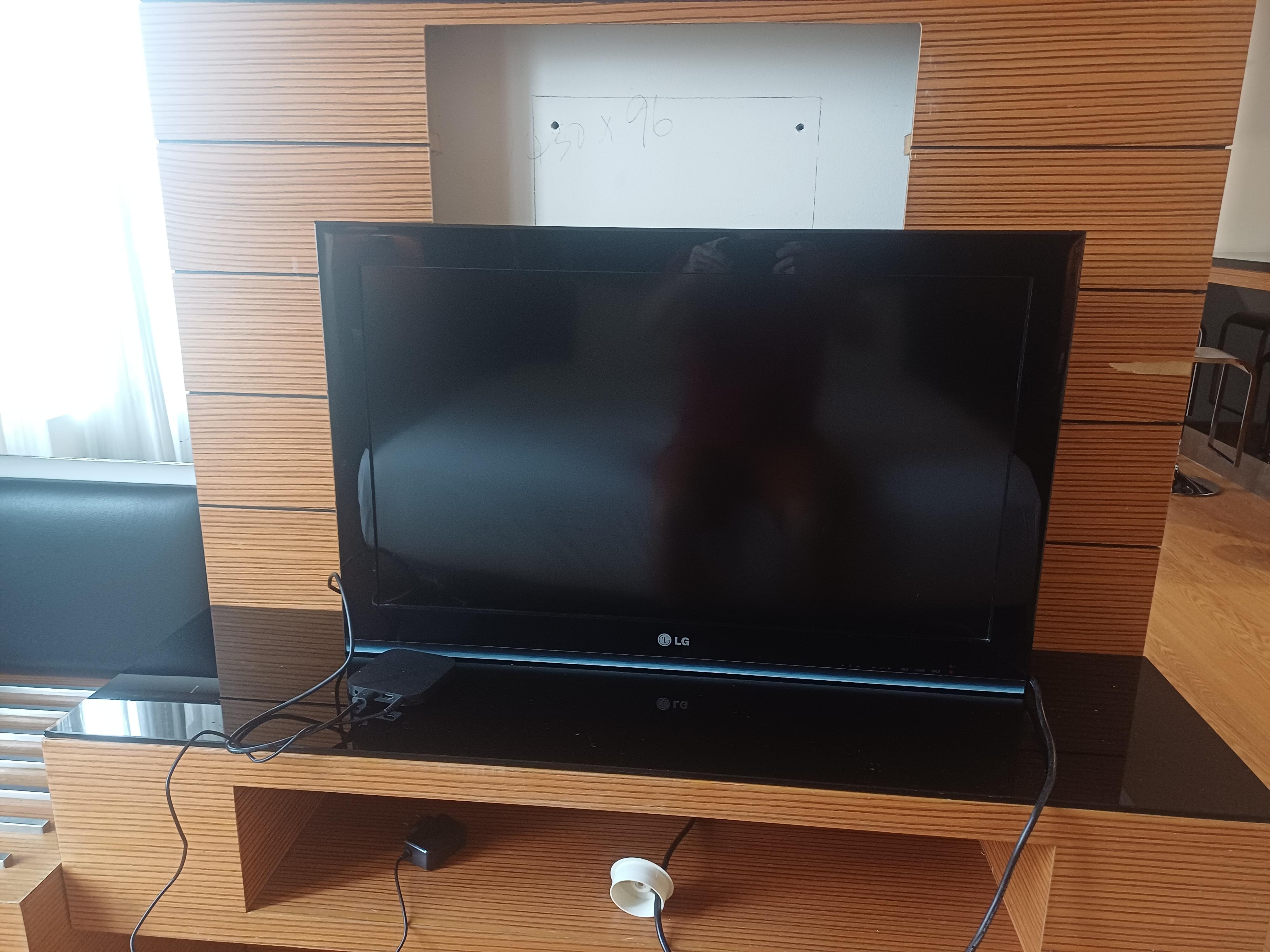 Gaps in walls where TV used to be 