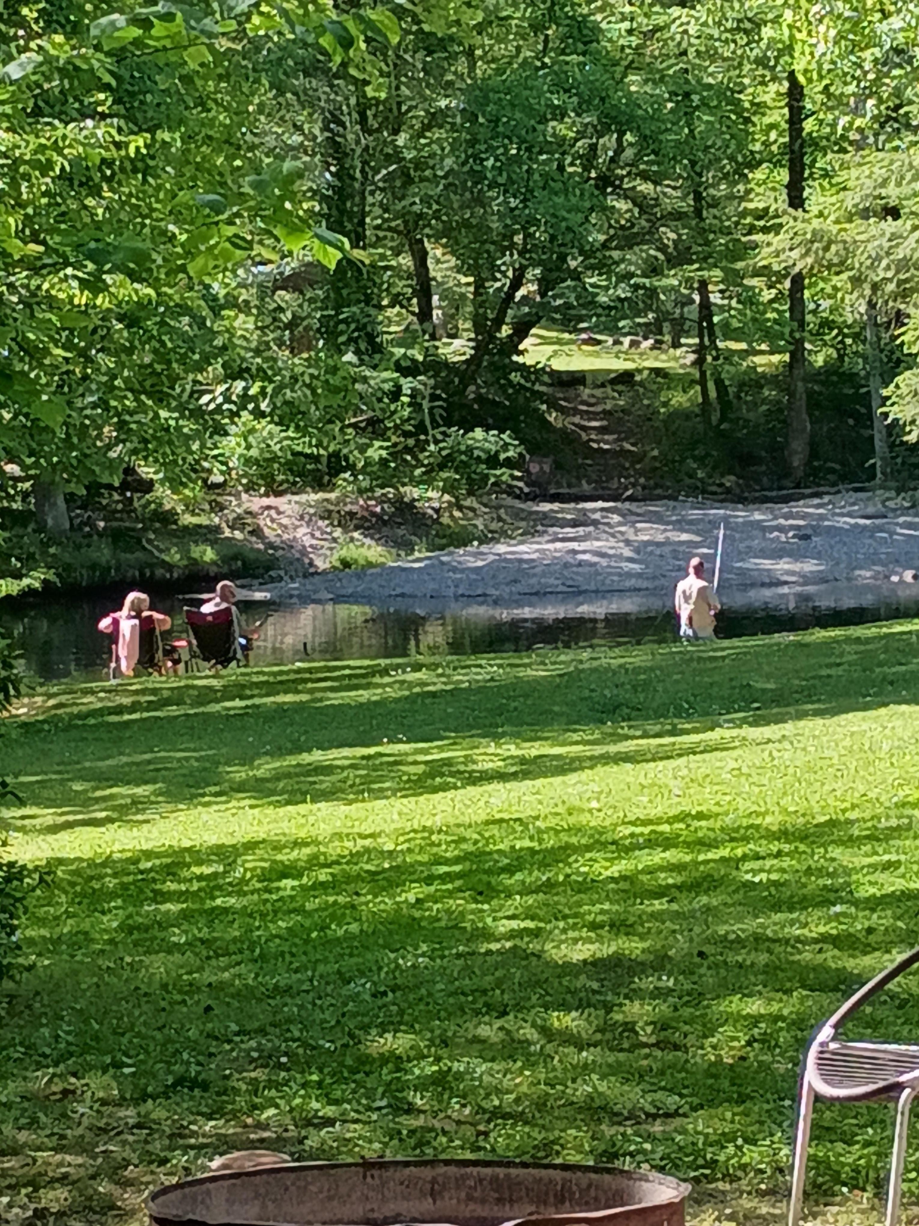 Swimming hole view from the cabin