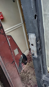 Broken back door with no lock