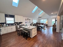 Kitchen and family room