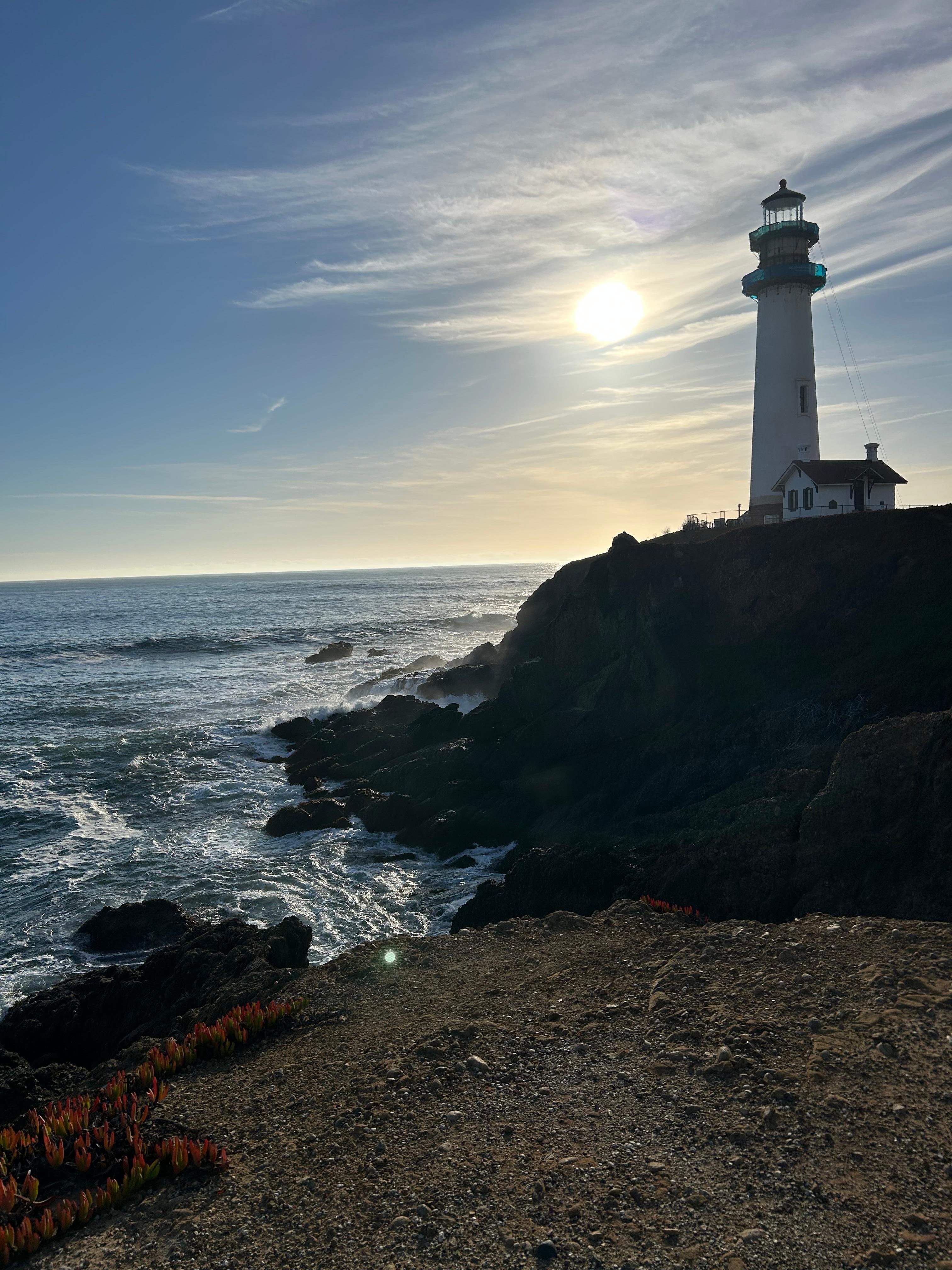 Majestic lighthouse, pit toilet only. 