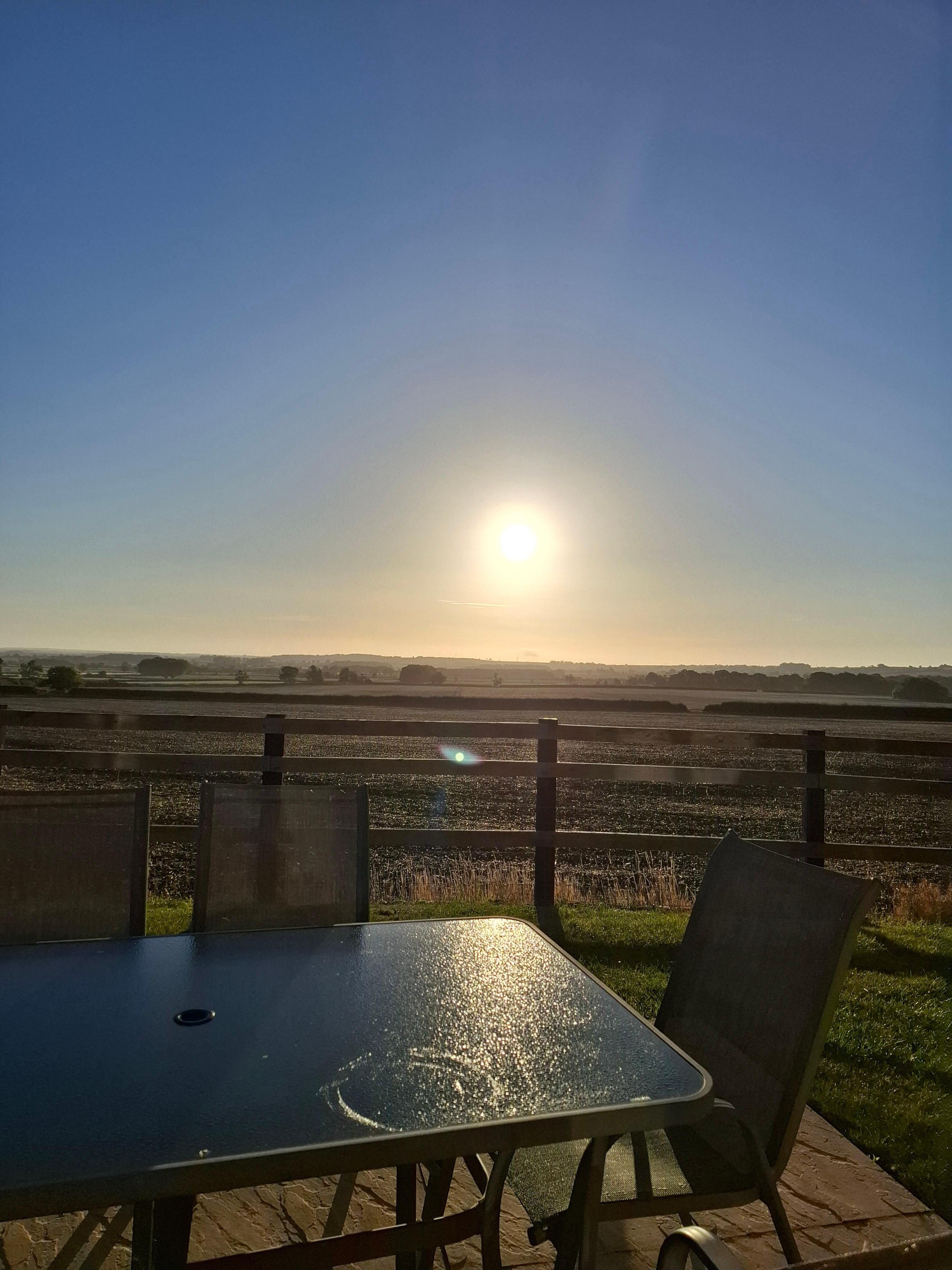 Sunrise from the patio 