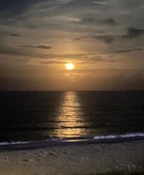 Views of the full moon from the balcony.