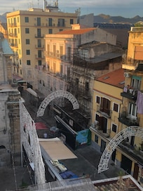 View of Capo market from terrace.