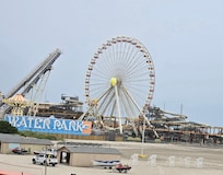 Ferris wheel at the water park next to the beach at Wildwood, NJ