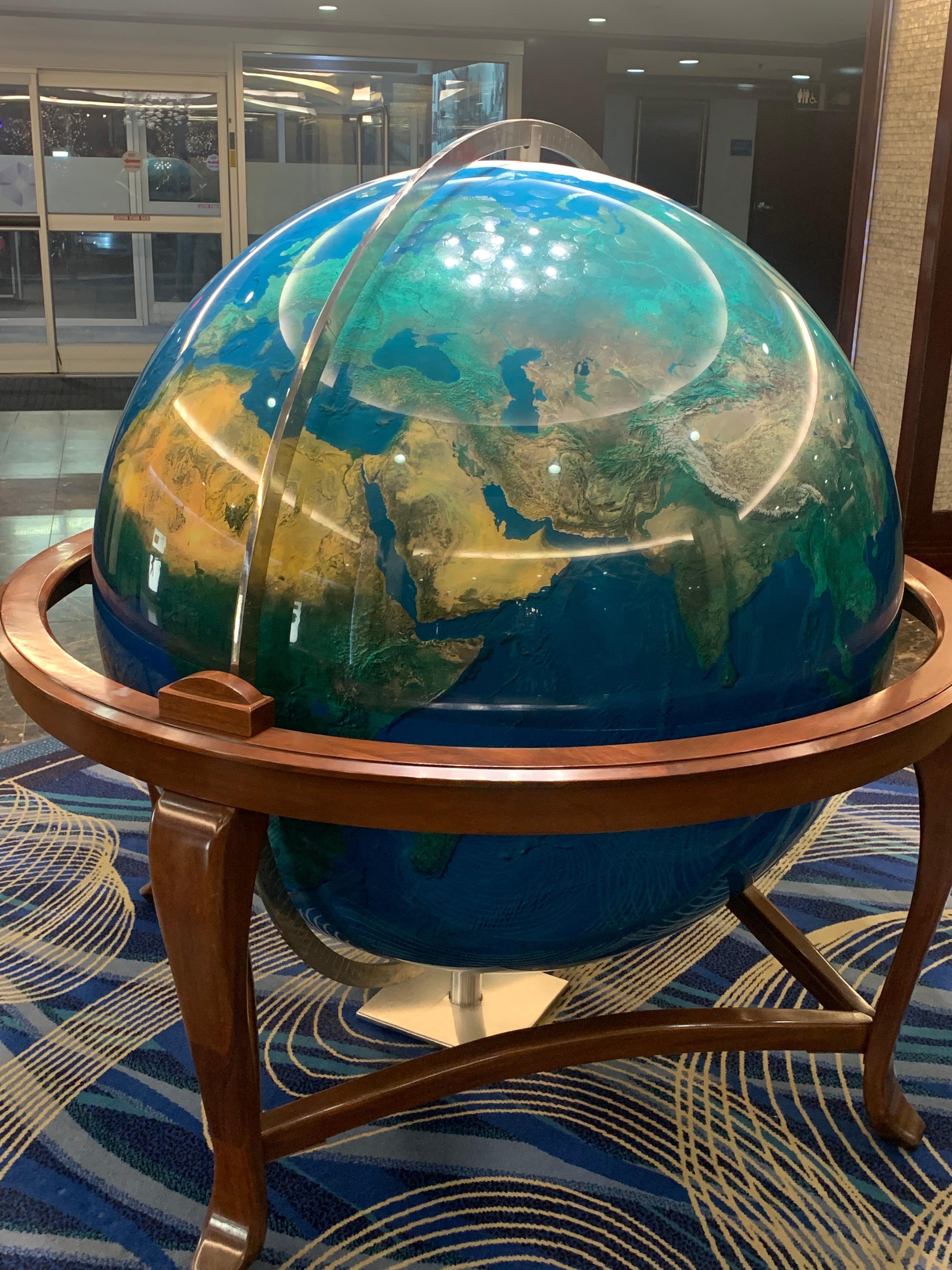 cool globe in lobby