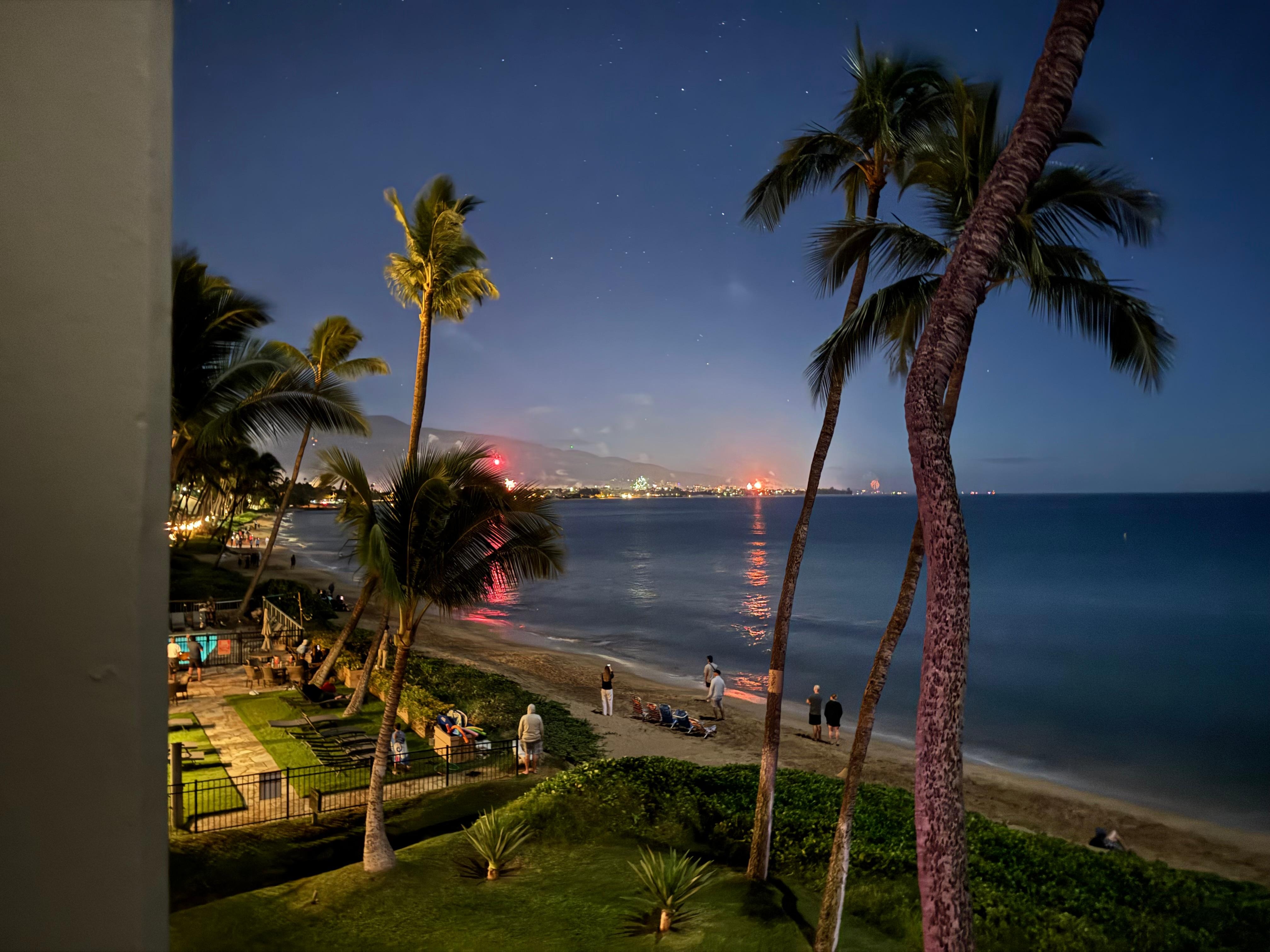 View from lanai at midnight in Jan 1! 