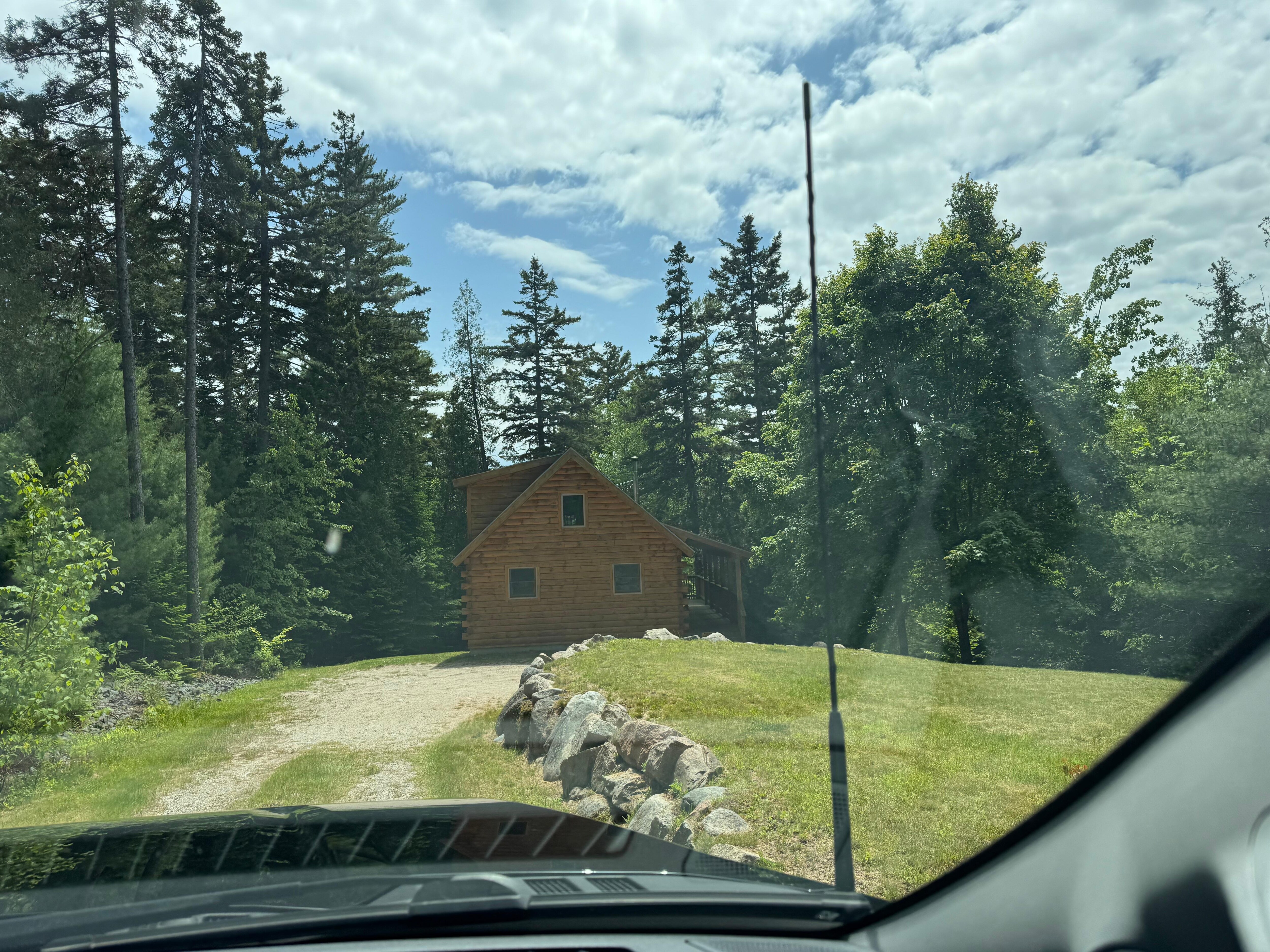 Our first view of the cabin.