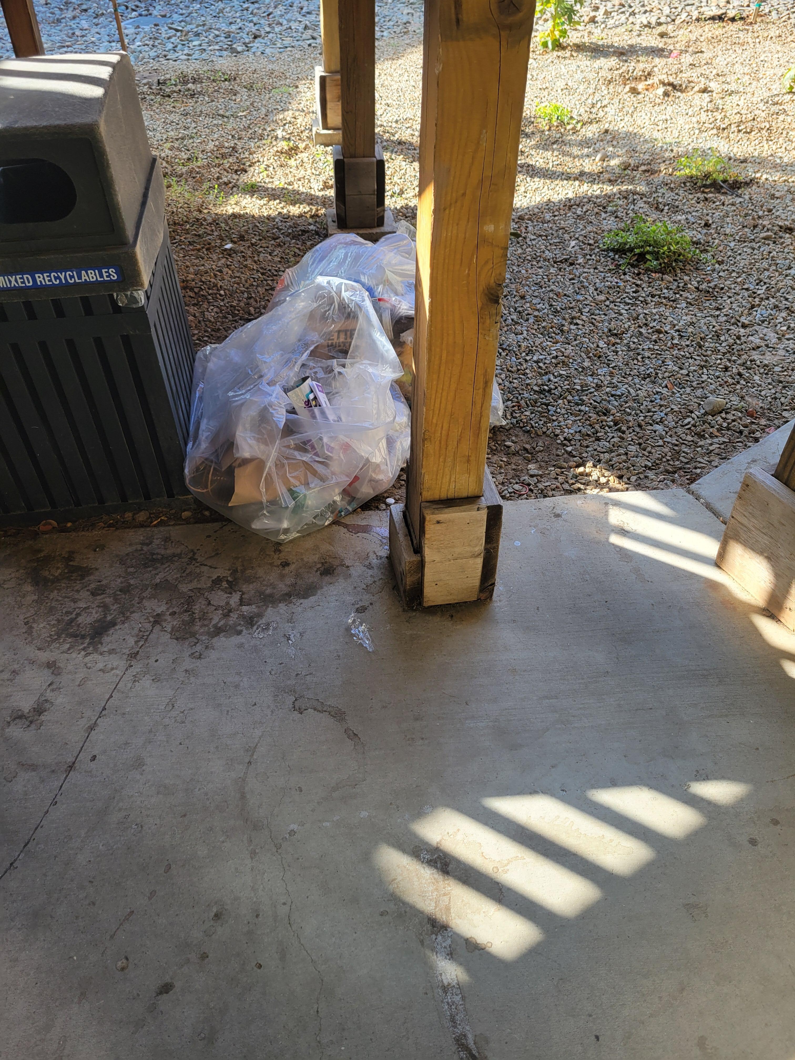 One bag of trash was there when we arrived, two were there when we left.