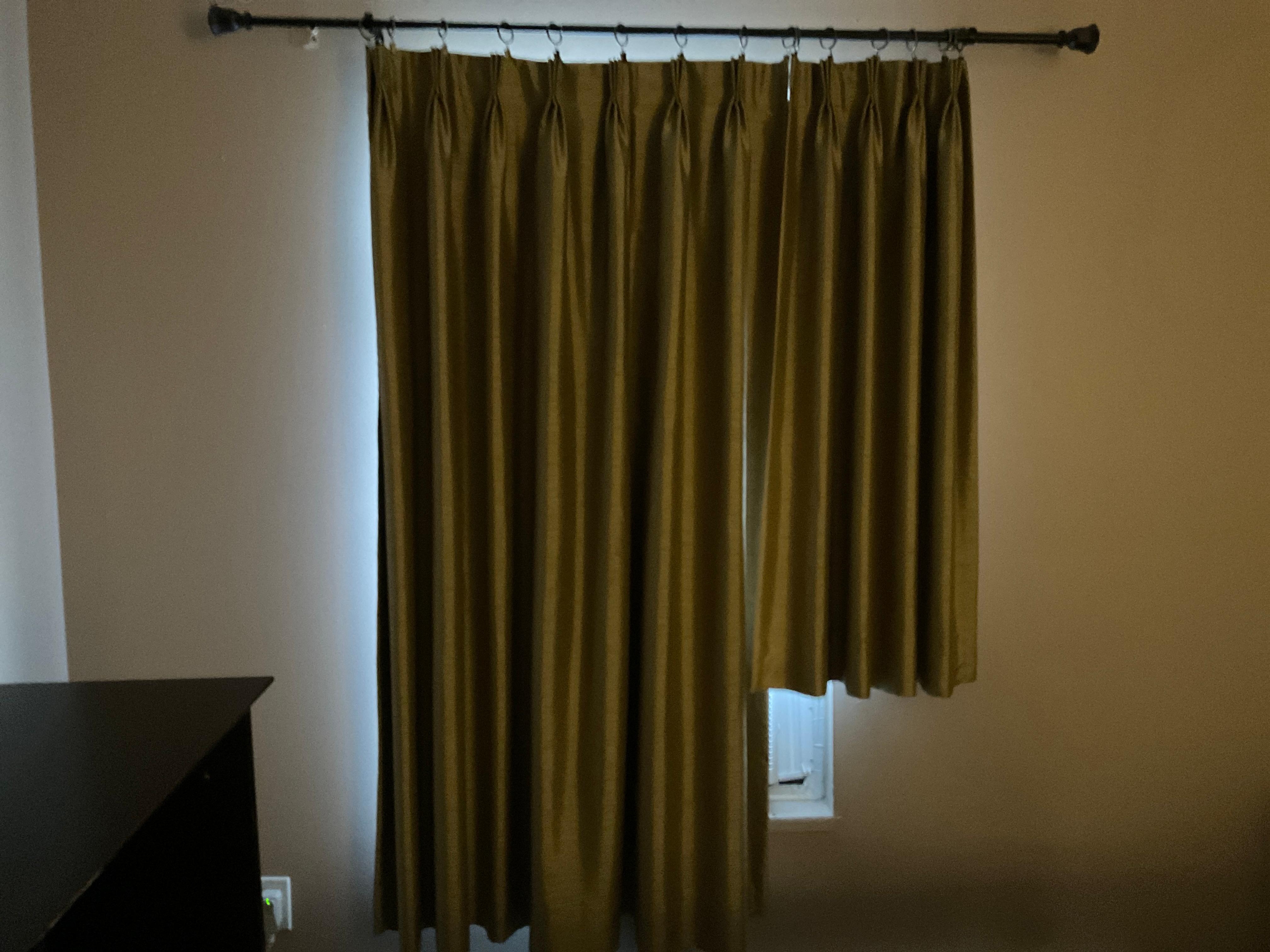 Window curtains too small to cover entire window