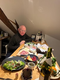 Charcuterie dinner at home. So cozy!