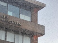 exterior part of building falling