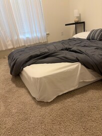 mattress on the ground was supposed to be a box spring and mattress