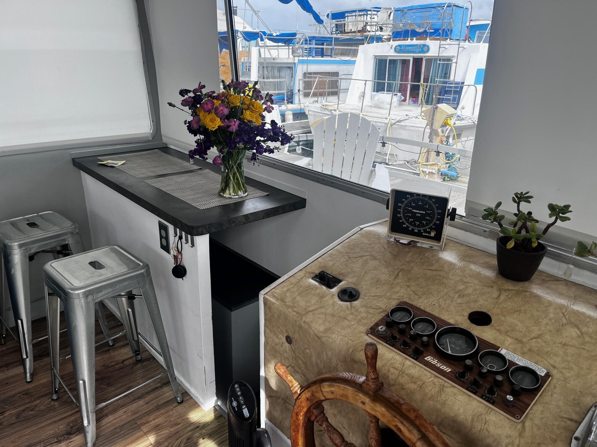 Interior Work Area (with flowers)