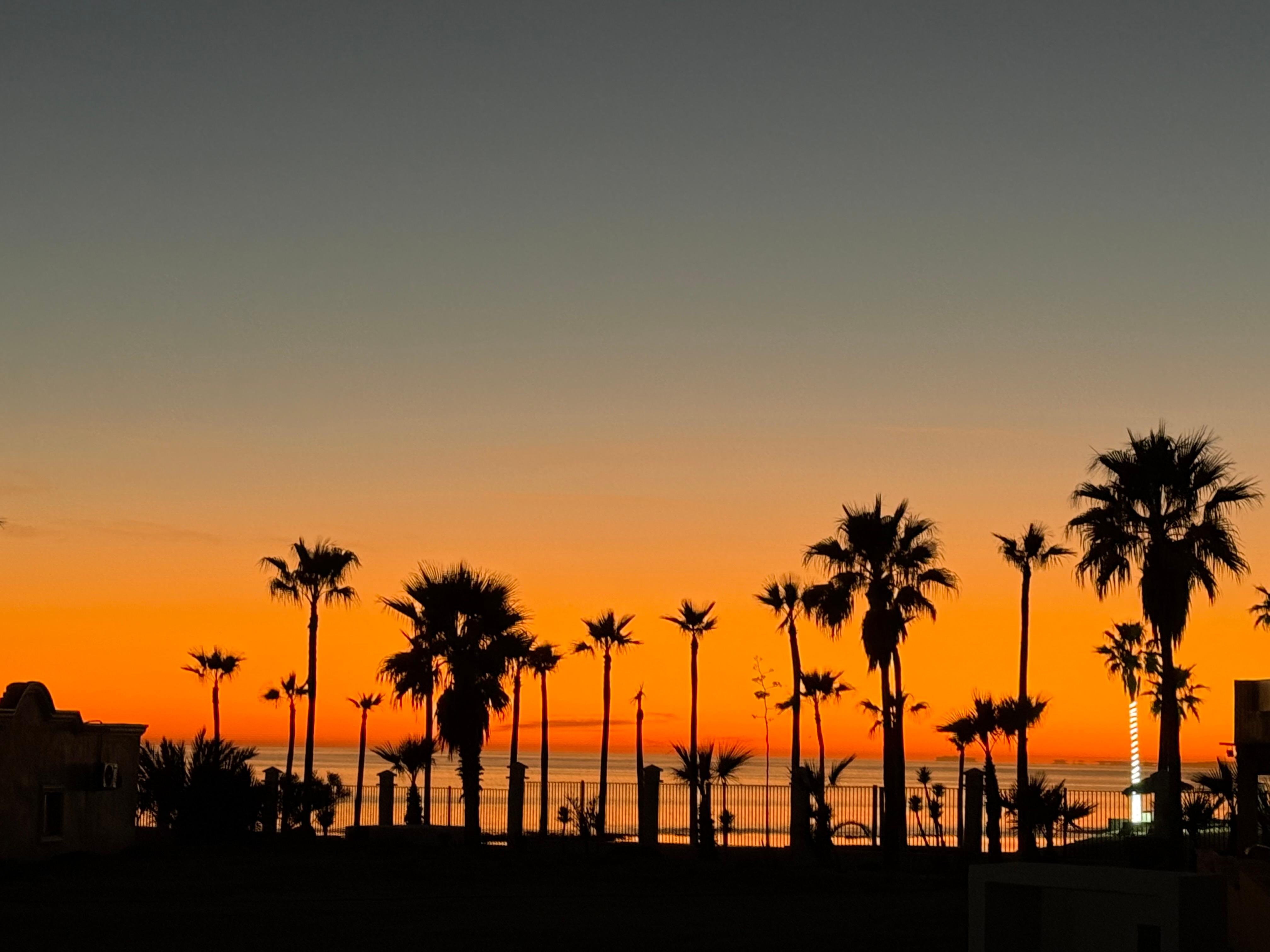 Sunset view from the front of the home